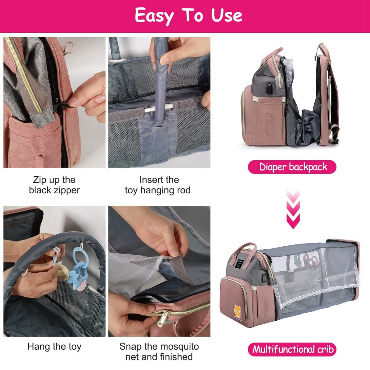 Multifunctional Diaper Bag Backpack - A-1 Thread Vault