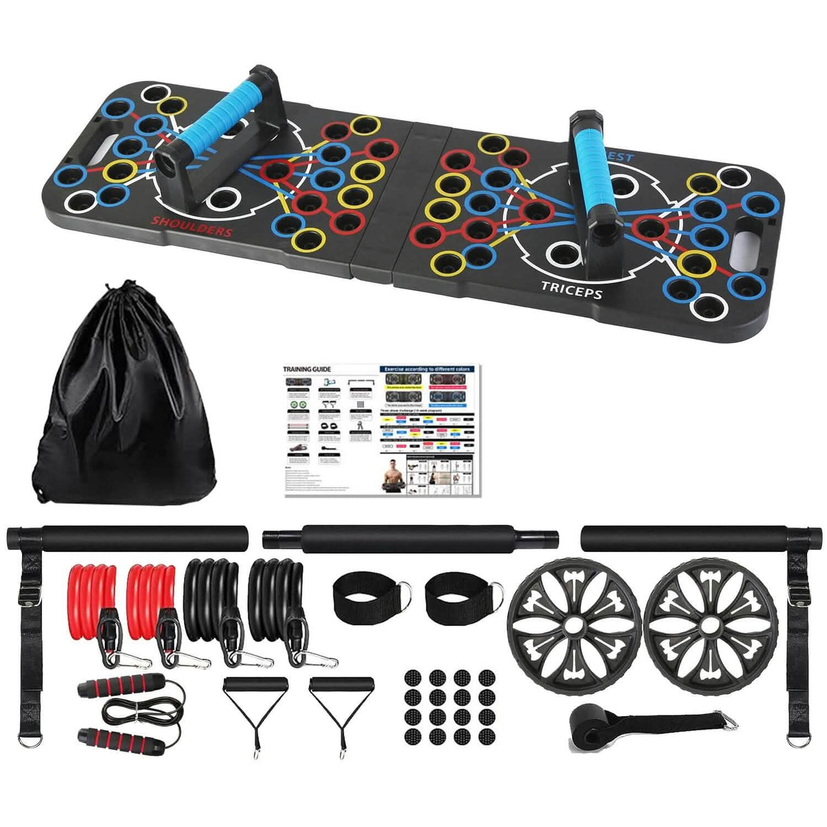 Multifunctional Push Up Board Home Strength Training Equipment with 15 Fitness Accessories - A-1 Thread Vault