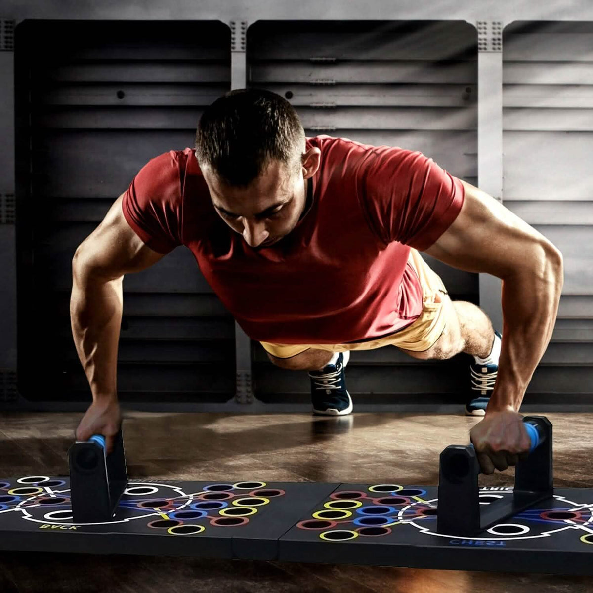 Multifunctional Push Up Board Home Strength Training Equipment with 15 Fitness Accessories - A-1 Thread Vault