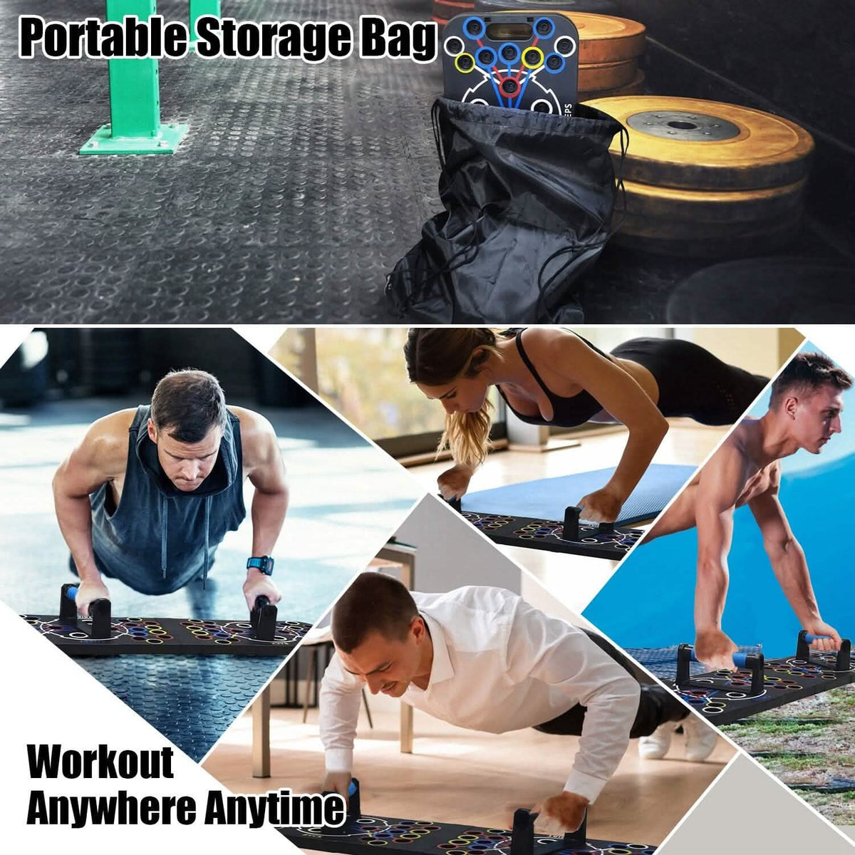 Multifunctional Push Up Board Home Strength Training Equipment with 15 Fitness Accessories - A-1 Thread Vault