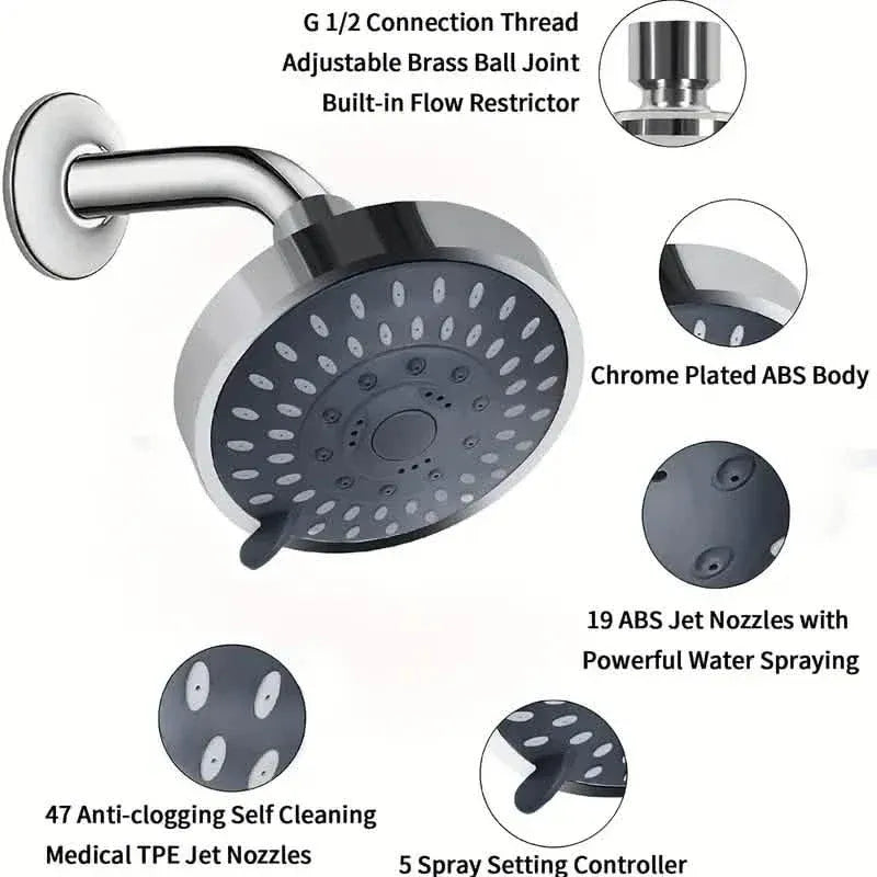 Multifunctional Replacement Rain Shower Head - A-1 Thread Vault