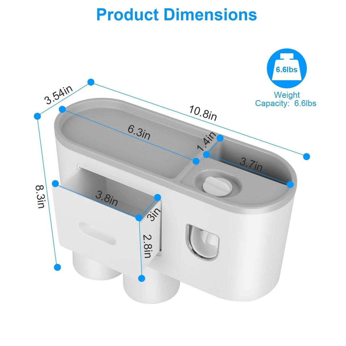Multifunctional Wall Mount Toothbrush Holder Rack Organizer - A-1 Thread Vault