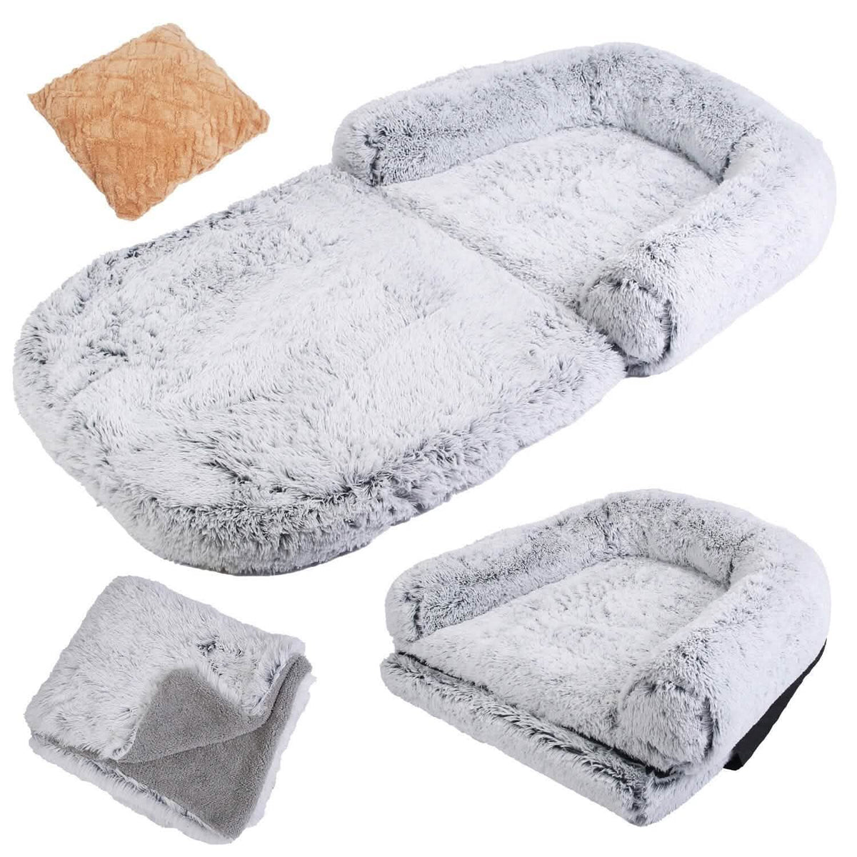 Napping Human-Sized Dog Bed Machine Washable Zipped Removable Cover - A-1 Thread Vault