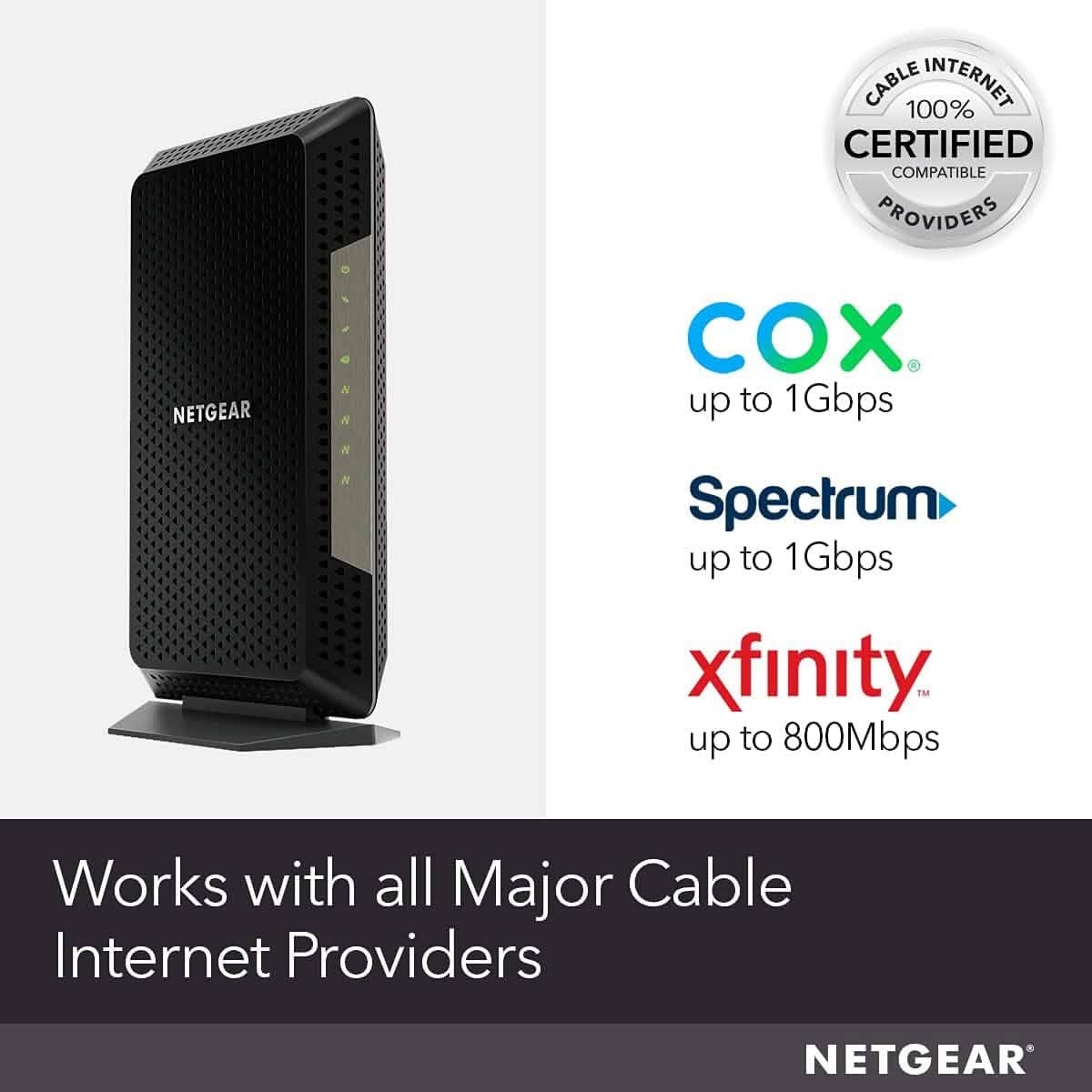 NETGEAR Nighthawk Cable Modem CM1200 - Compatible with all Cable Providers (Refurbished) - A-1 Thread Vault