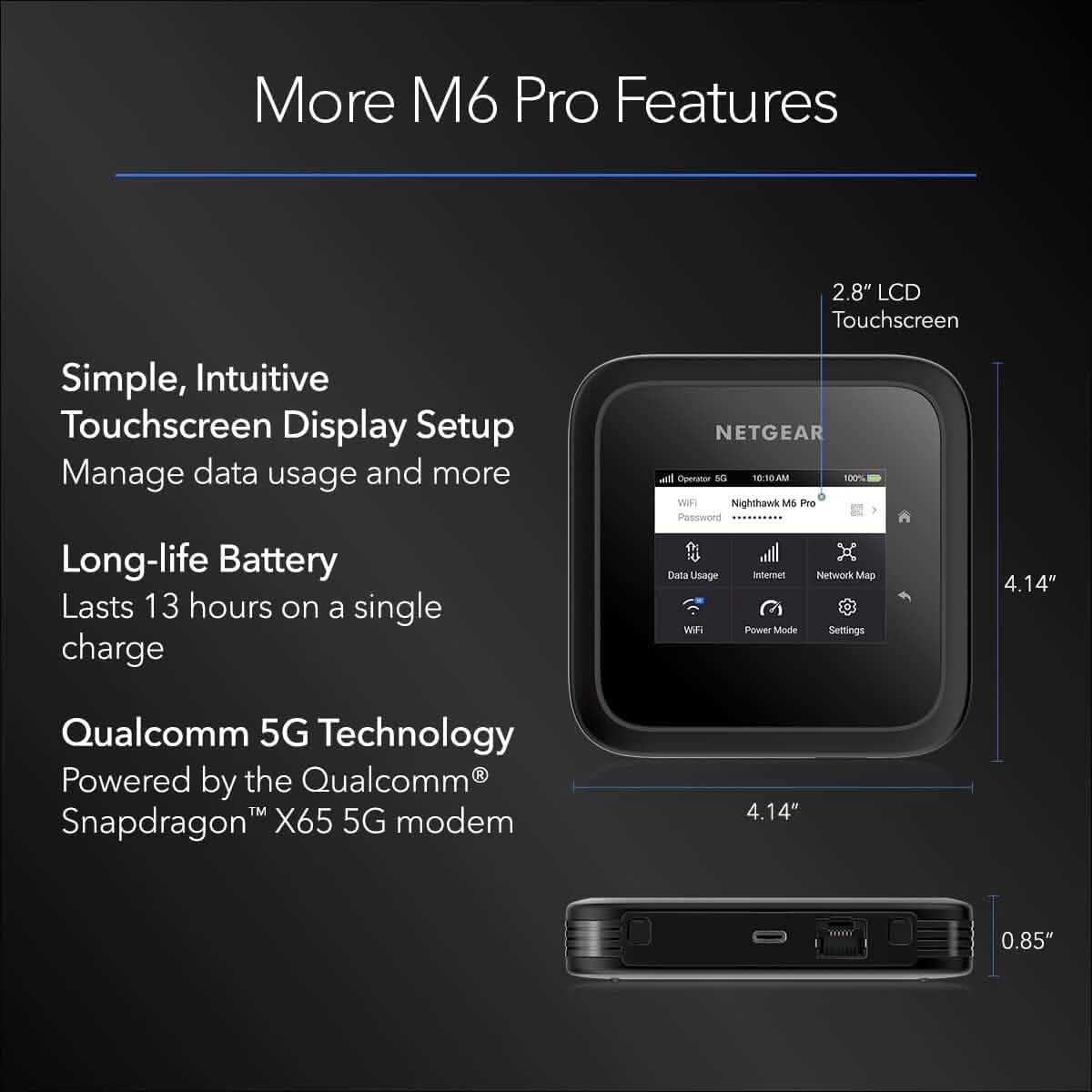 NETGEAR Nighthawk M6 Pro 5G Mobile Hotspot (Refurbished) - A-1 Thread Vault