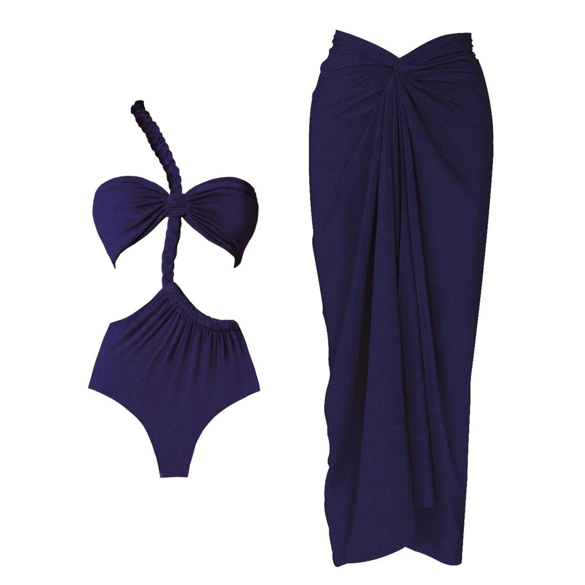 New 3Pcs Crochet Bikini Women Swimsuit Sexy Swimwear Halter Biquini Push Up Swim Suit Strappy Bodysuit Female Bathsuit Beachwear - A-1 Thread Vault