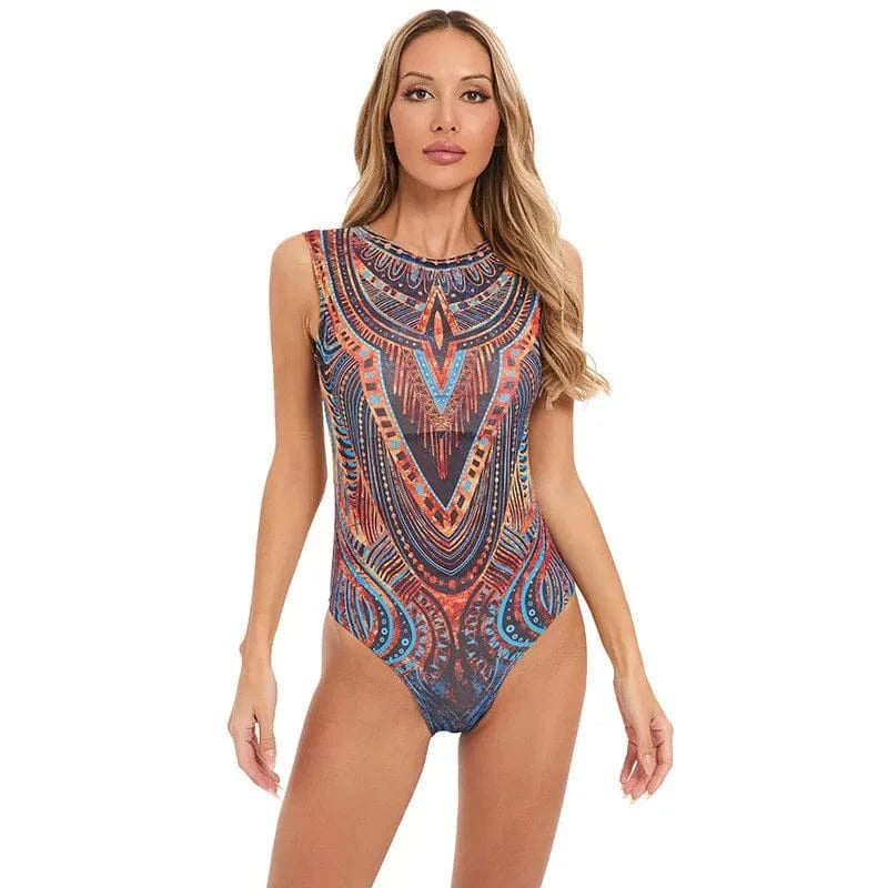 New High Waist Sexy Swimsuit Women Summer Bathing Suit Bikini Set Sleeveless Swimwear Women Beach Swimming Suit For Female - A-1 Thread Vault