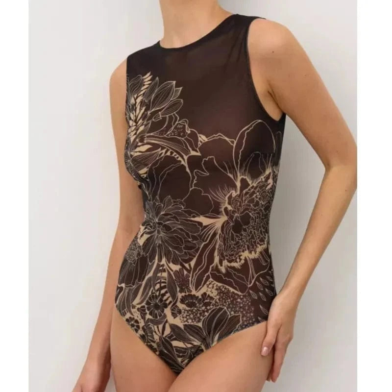 New High Waist Sexy Swimsuit Women Summer Bathing Suit Bikini Set Sleeveless Swimwear Women Beach Swimming Suit For Female - A-1 Thread Vault