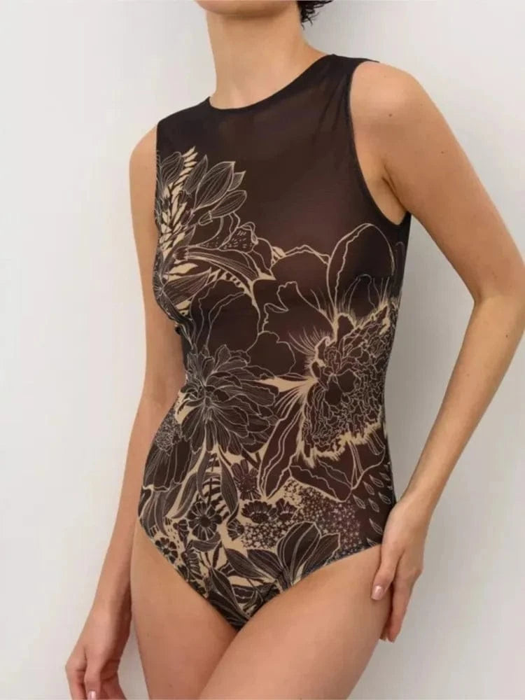 New High Waist Sexy Swimsuit Women Summer Bathing Suit Bikini Set Sleeveless Swimwear Women Beach Swimming Suit For Female - A-1 Thread Vault