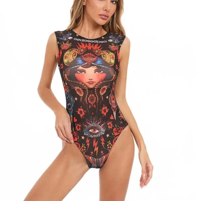 New High Waist Sexy Swimsuit Women Summer Bathing Suit Bikini Set Sleeveless Swimwear Women Beach Swimming Suit For Female - A-1 Thread Vault