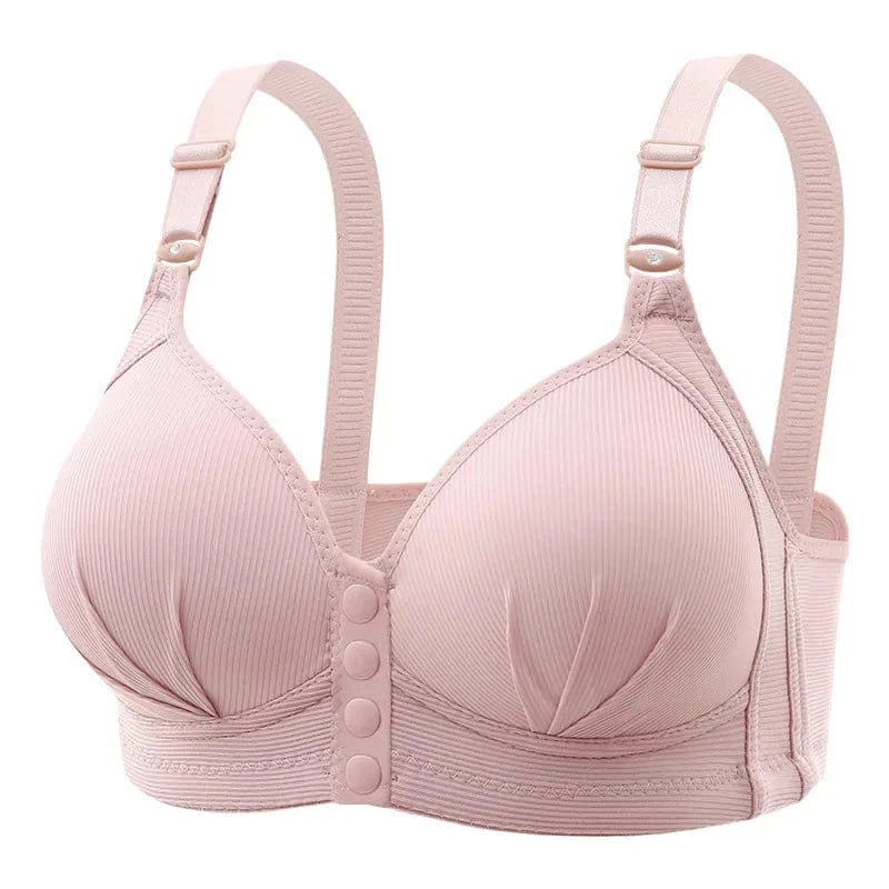 New Large Size Front Buckle Sexy Push up WOMEN'S Bra Adjustable Thin Cup Breathable Comfortable Middle-aged Mom Ladies Underwear - A-1 Thread Vault