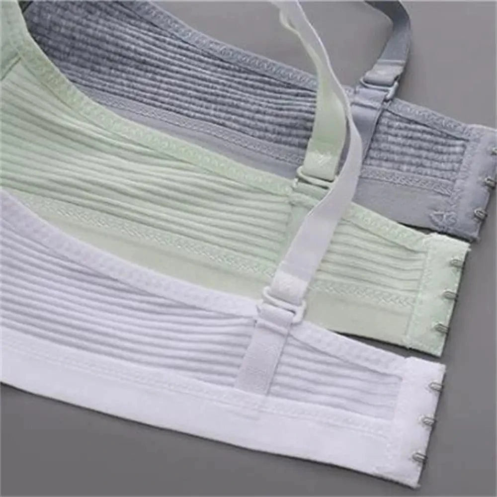 New Simple Cotton Girl Bra Underwear Student Bra Teen Thin Section Without Steel Ring Comfortable Sleep Bra Sports Vest - A-1 Thread Vault