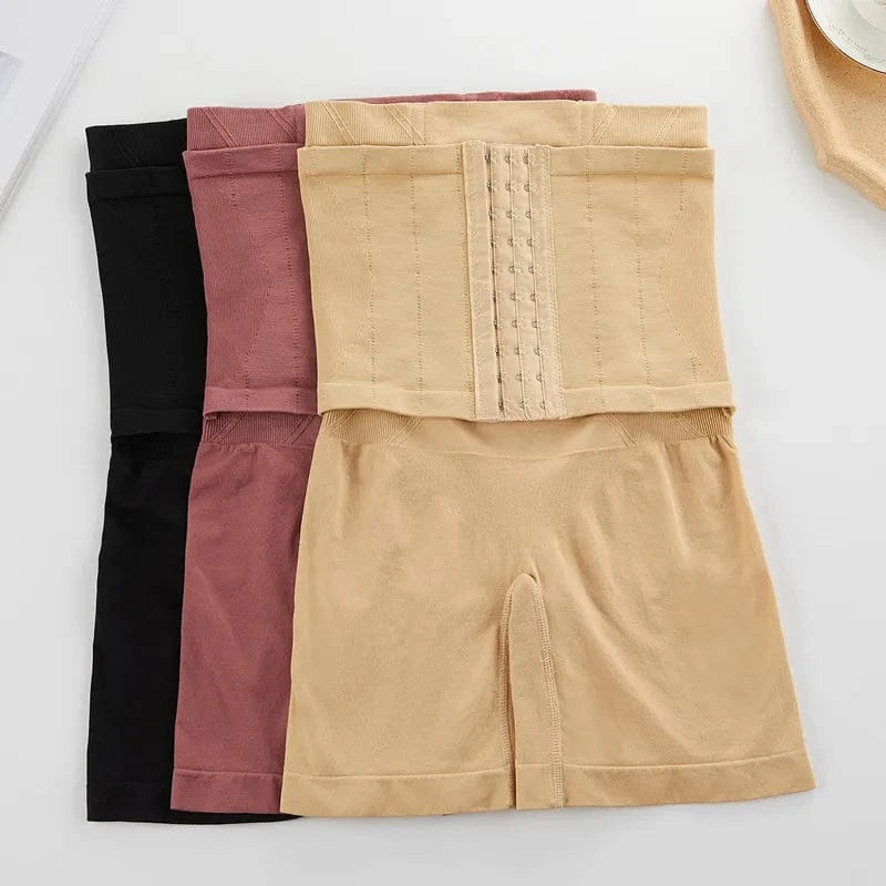 New Women Firm Tummy Control with Hook High Waist Trainer Body Shaper Butt Lifter Shapewear Panties Female Slimming Fajas Shorts - A-1 Thread Vault