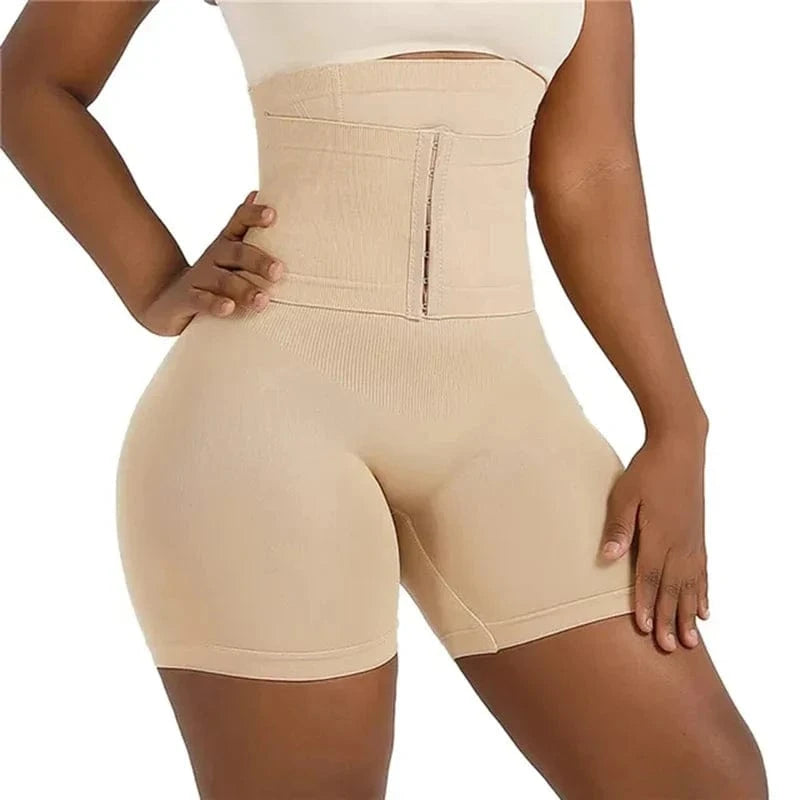 New Women Firm Tummy Control with Hook High Waist Trainer Body Shaper Butt Lifter Shapewear Panties Female Slimming Fajas Shorts - A-1 Thread Vault