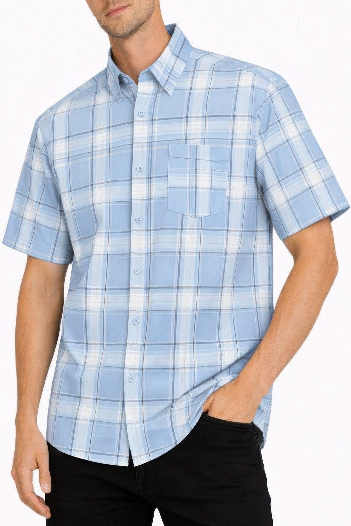 Oldschool Checkered Button Down Short Sleeve Shirt - A-1 Thread Vault