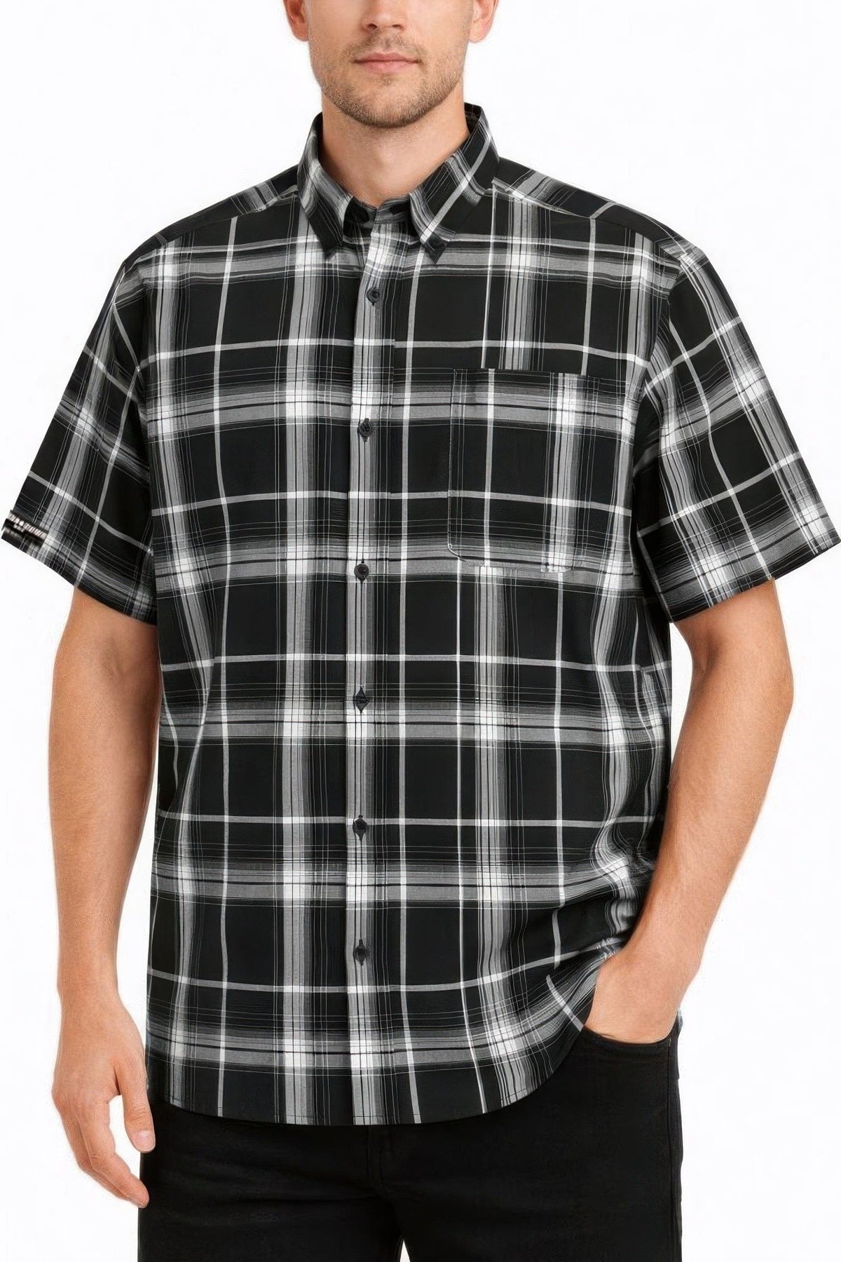 Oldschool Checkered Button Down Short Sleeve Shirt - A-1 Thread Vault