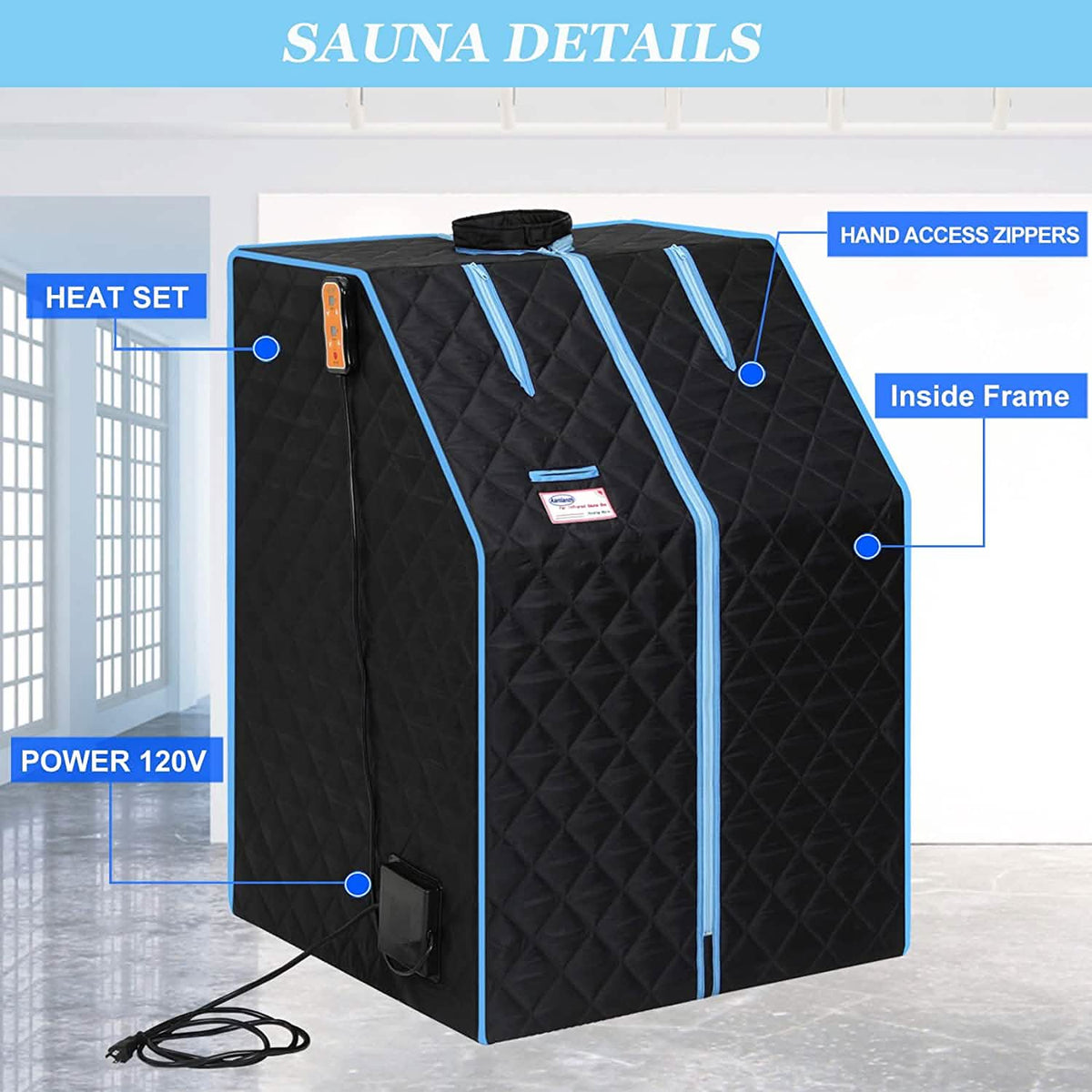 One Person Portable Full Body Sauna Tent SPA Set for Home - A-1 Thread Vault