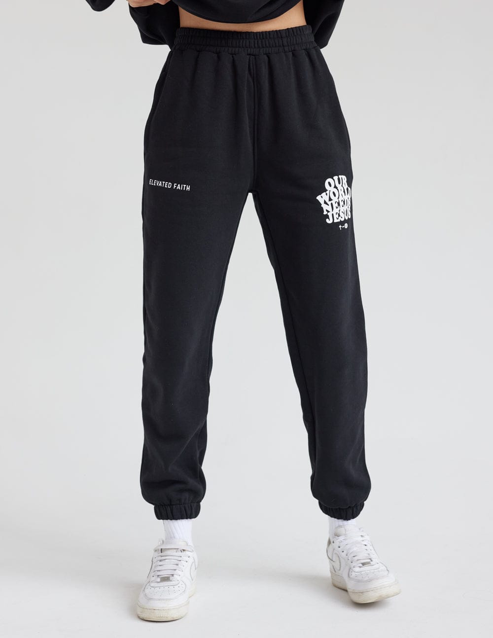 Our World Needs Jesus Black Unisex Sweatpant - A-1 Thread Vault