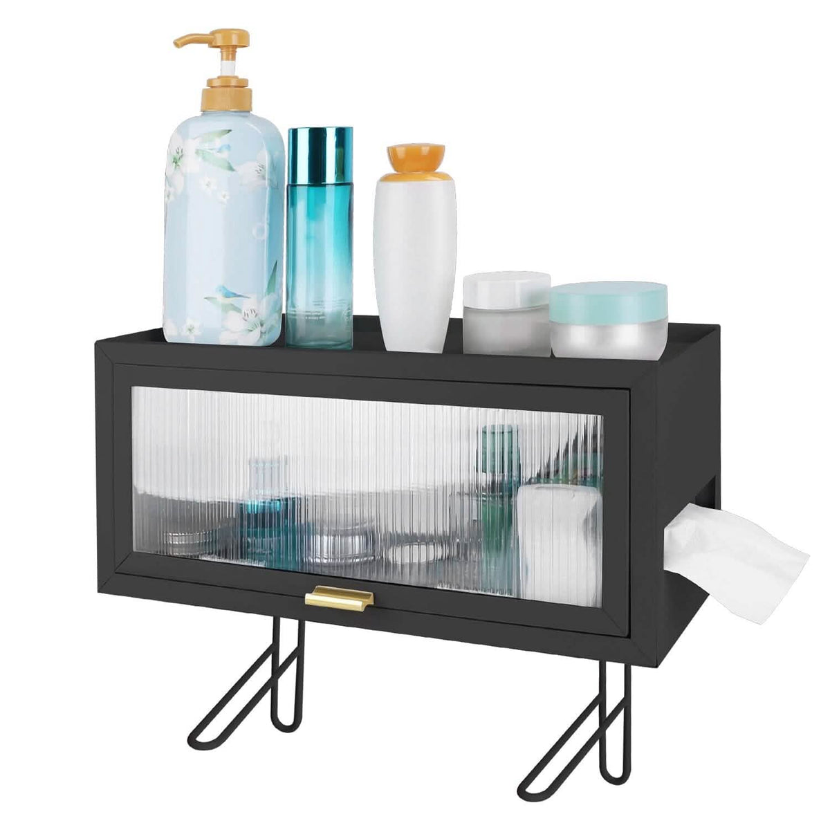 Over the Toilet Storage Cabinet with Dust-Proof Transparent Magnetic Door Side Opening - A-1 Thread Vault
