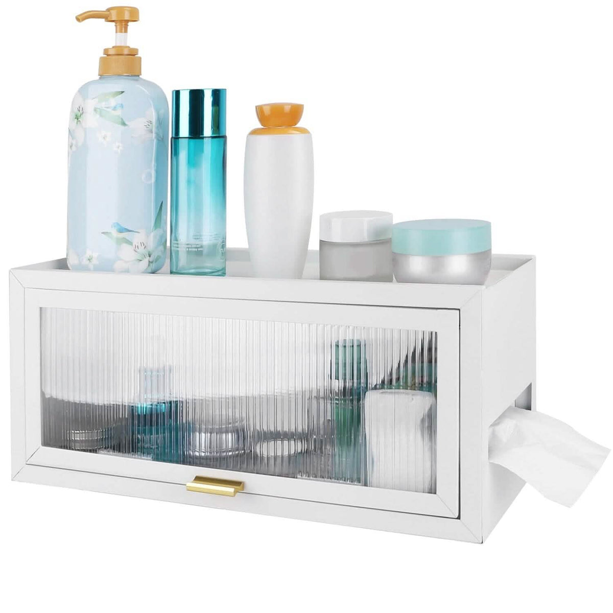 Over the Toilet Storage Cabinet with Dust-Proof Transparent Magnetic Door Side Opening - A-1 Thread Vault