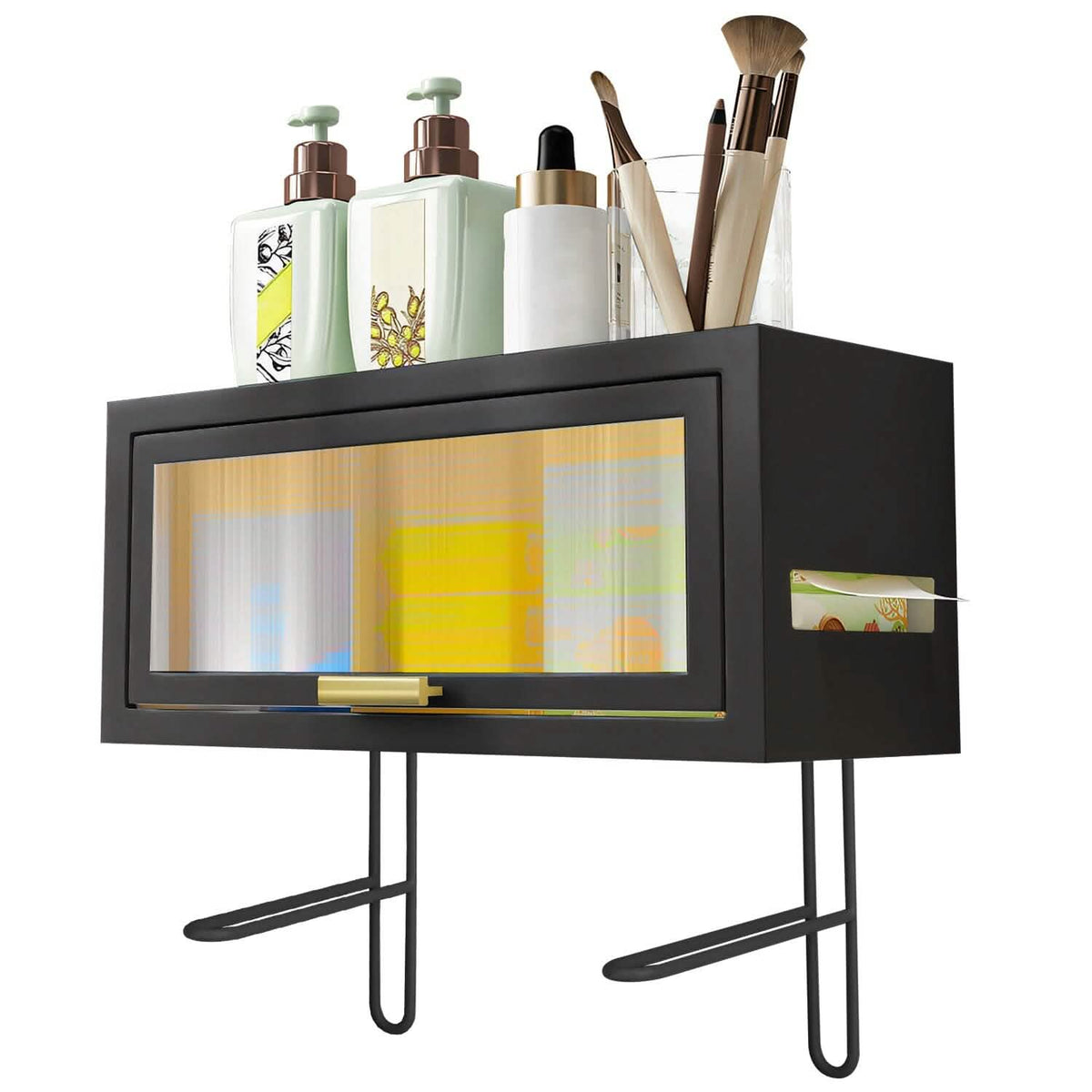Over the Toilet Storage Cabinet with Dust-Proof Transparent Magnetic Door Side Opening - A-1 Thread Vault