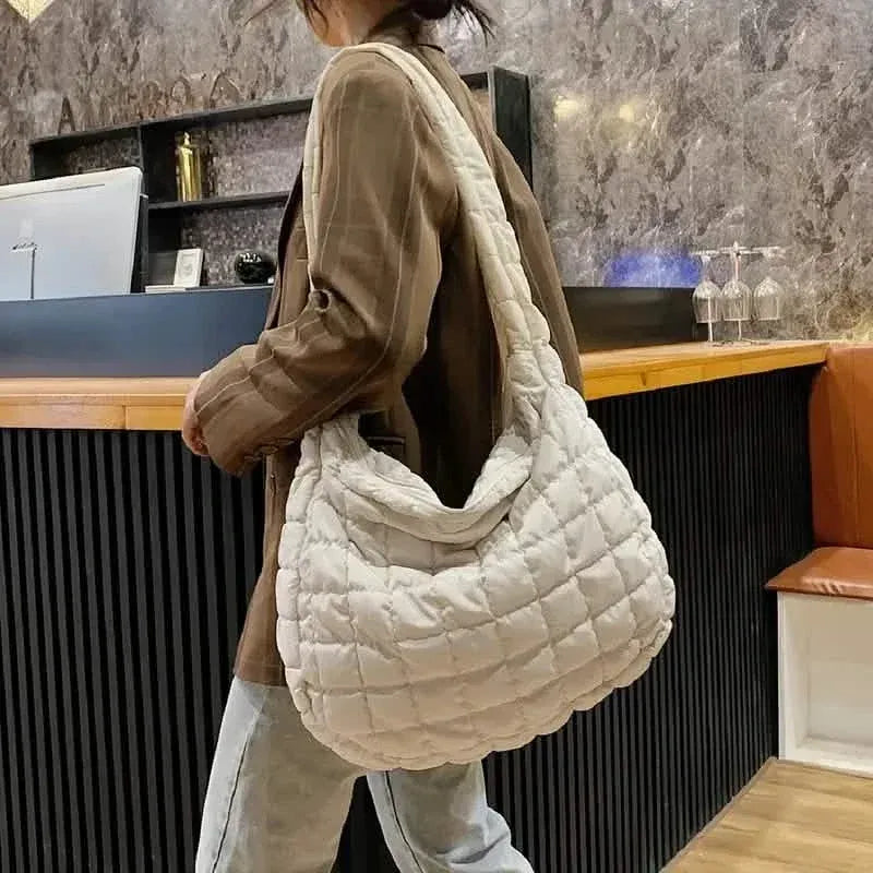 Padded Argyle Quilted Crossbody Hobo Bag - A-1 Thread Vault
