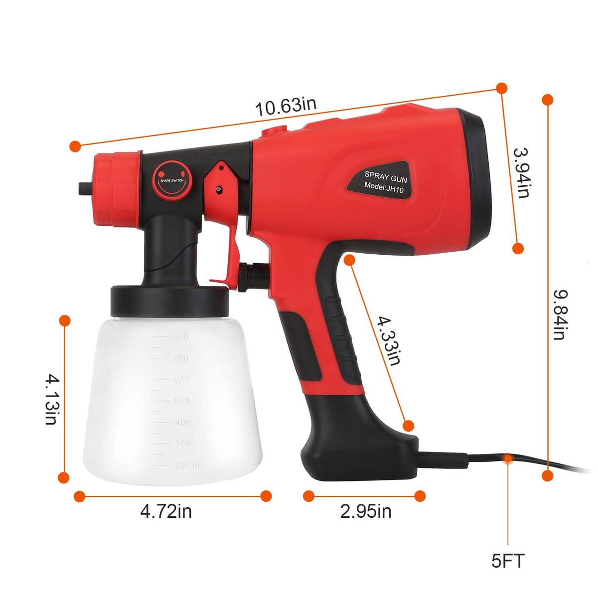 Paint Sprayer HVLP Handheld Painter with 3 Spray Patterns - A-1 Thread Vault