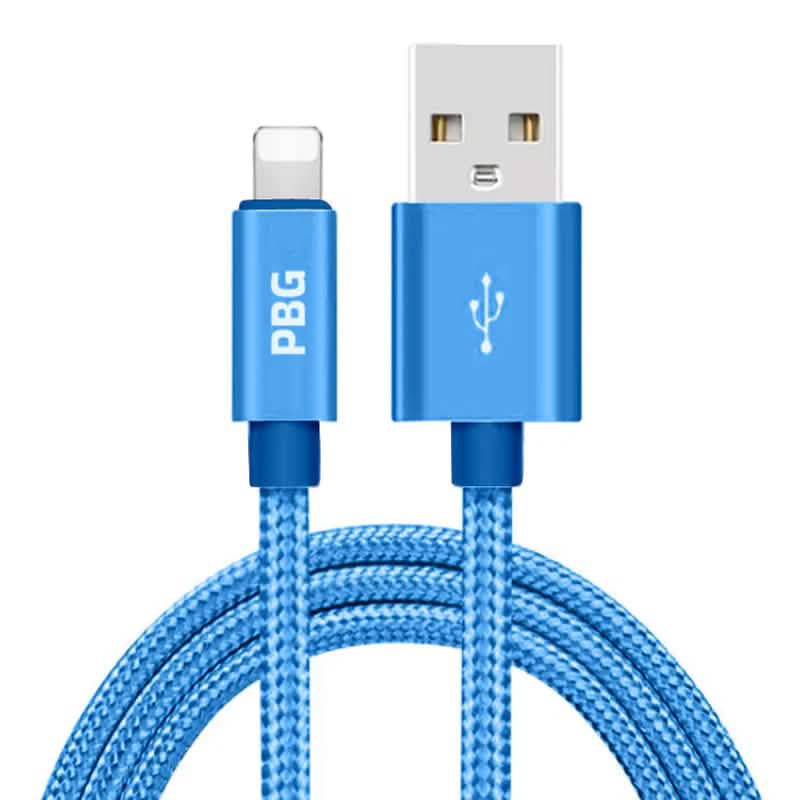 PBG XL 10Ft. Lightning Cable's Nylon Woven Protection - A-1 Thread Vault