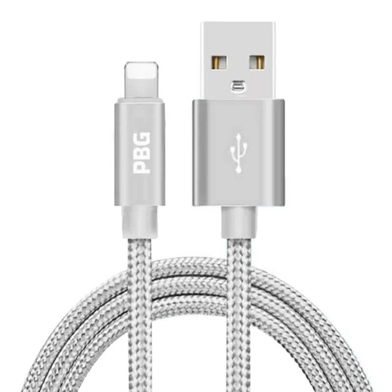 PBG XL 10Ft. Lightning Cable's Nylon Woven Protection - A-1 Thread Vault
