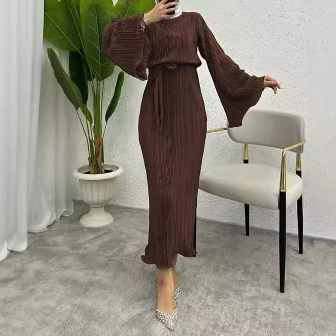 Pleated Maxi Dress(MS428) - A-1 Thread Vault