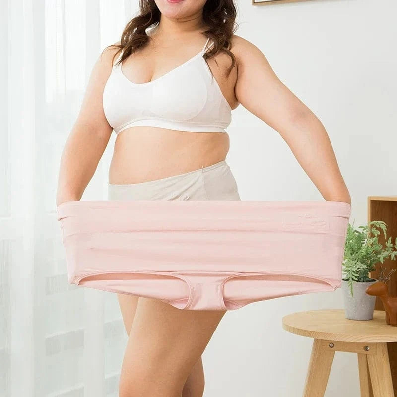 Plus Size M-5XL 4Pcs/Set High Waist Cotton Panties Women Body Shaper Underwear Soft Print Girls Briefs Slimming Female Lingerie - A-1 Thread Vault
