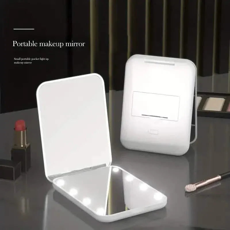 Pocket Mirror, 1X/3X Magnification LED Compact Travel Makeup Mirror - A-1 Thread Vault