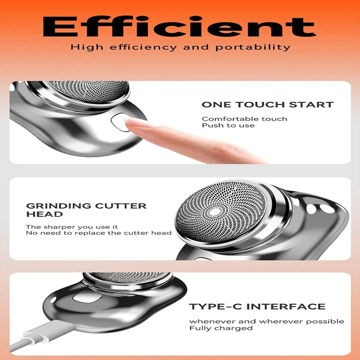 Pocket Size Portable Shaver Wet and Dry Mens Razor USB Rechargeable Shaver - A-1 Thread Vault