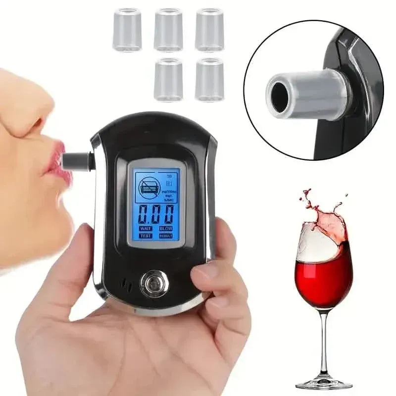 Police-Grade Breathalyzer with LCD Display - AT6000 Alcohol Tester - A-1 Thread Vault