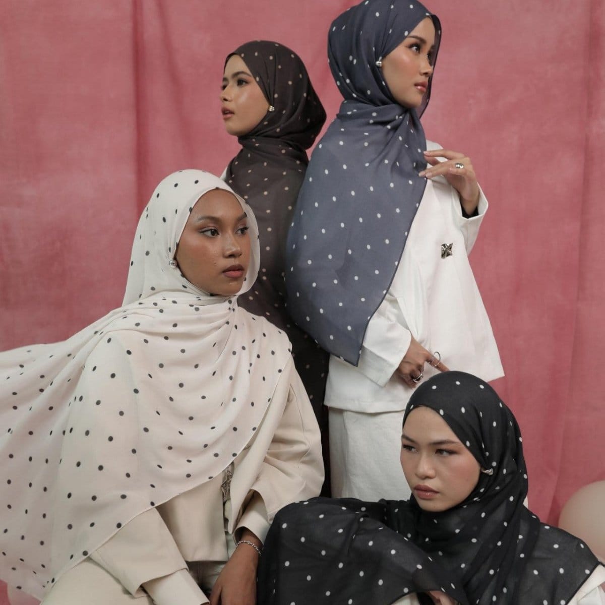 Polka Dot Hijab Scarf(MH230) - A-1 Thread Vault