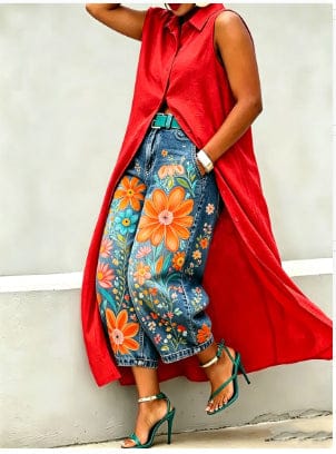 Polyester Wide-leg Pants - A-1 Thread Vault