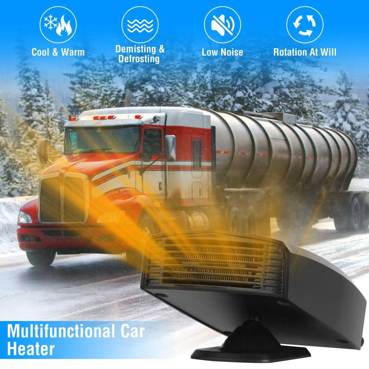Portable Car Heater Heating Fan 2-in-1 Defroster Defogger Demister Windshield Heater - A-1 Thread Vault