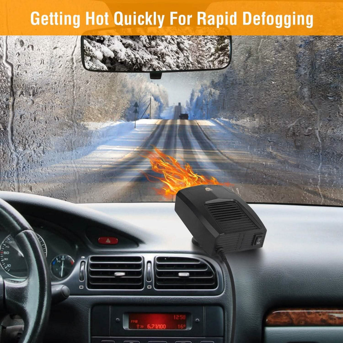 Portable Car Heater Heating Fan 2-in-1 Defroster Defogger Demister Windshield Heater - A-1 Thread Vault