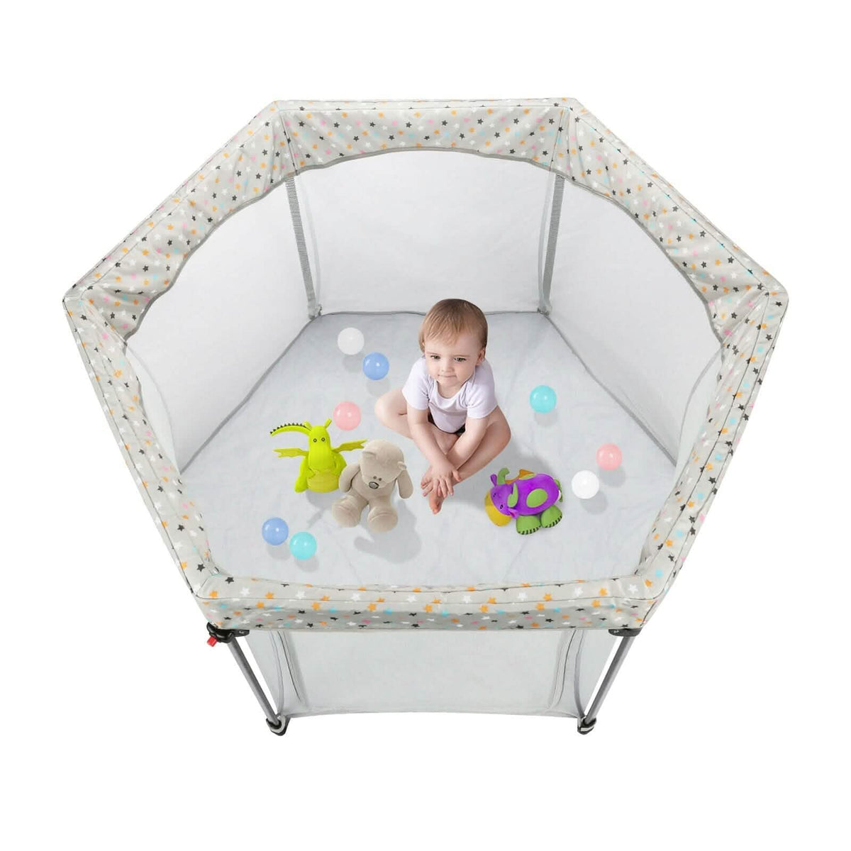 Portable Folding Playard for Babies, Toddler Indoor & Outdoor Play - A-1 Thread Vault