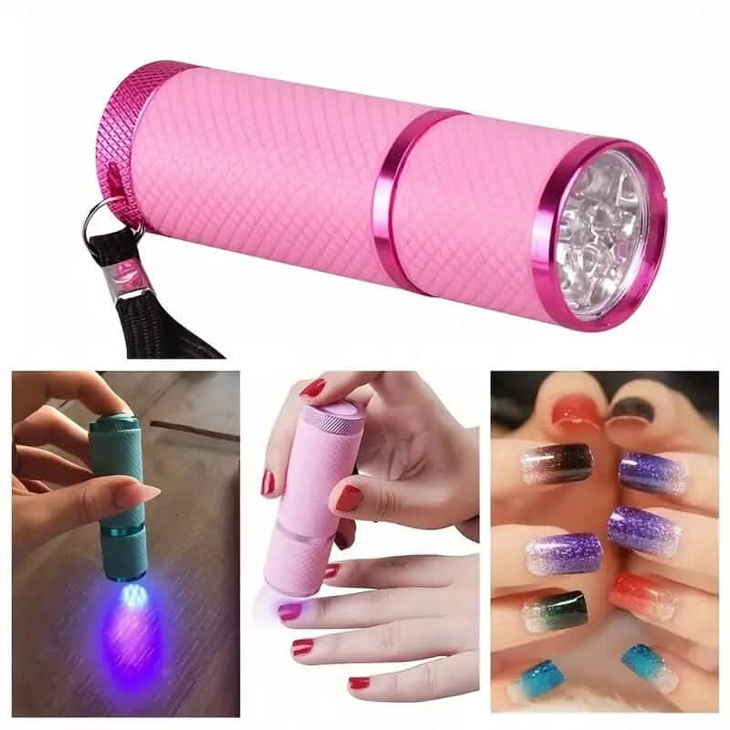 Portable Mini Flashlight Nail Lamp with 9 Lamp Beads - A-1 Thread Vault
