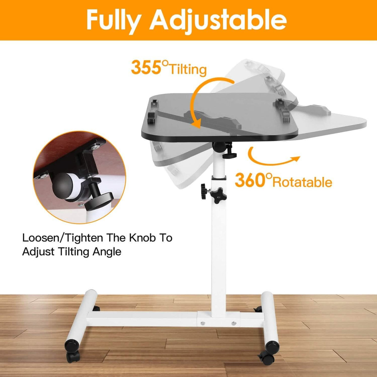 Portable Rolling Laptop Table - A-1 Thread Vault