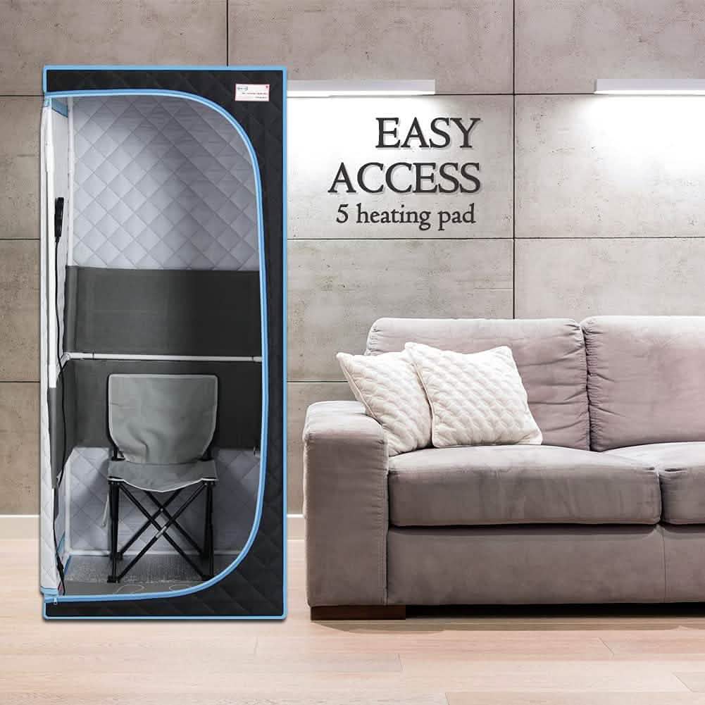 Portable Sauna Tent with Heating Foot Pad and Portable Chair - A-1 Thread Vault