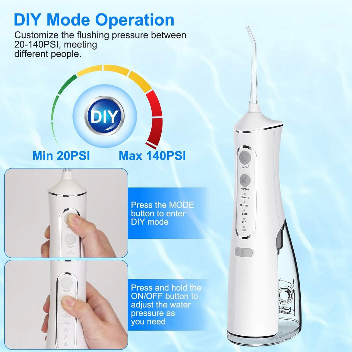 Portable Water Dental Flosser - A-1 Thread Vault
