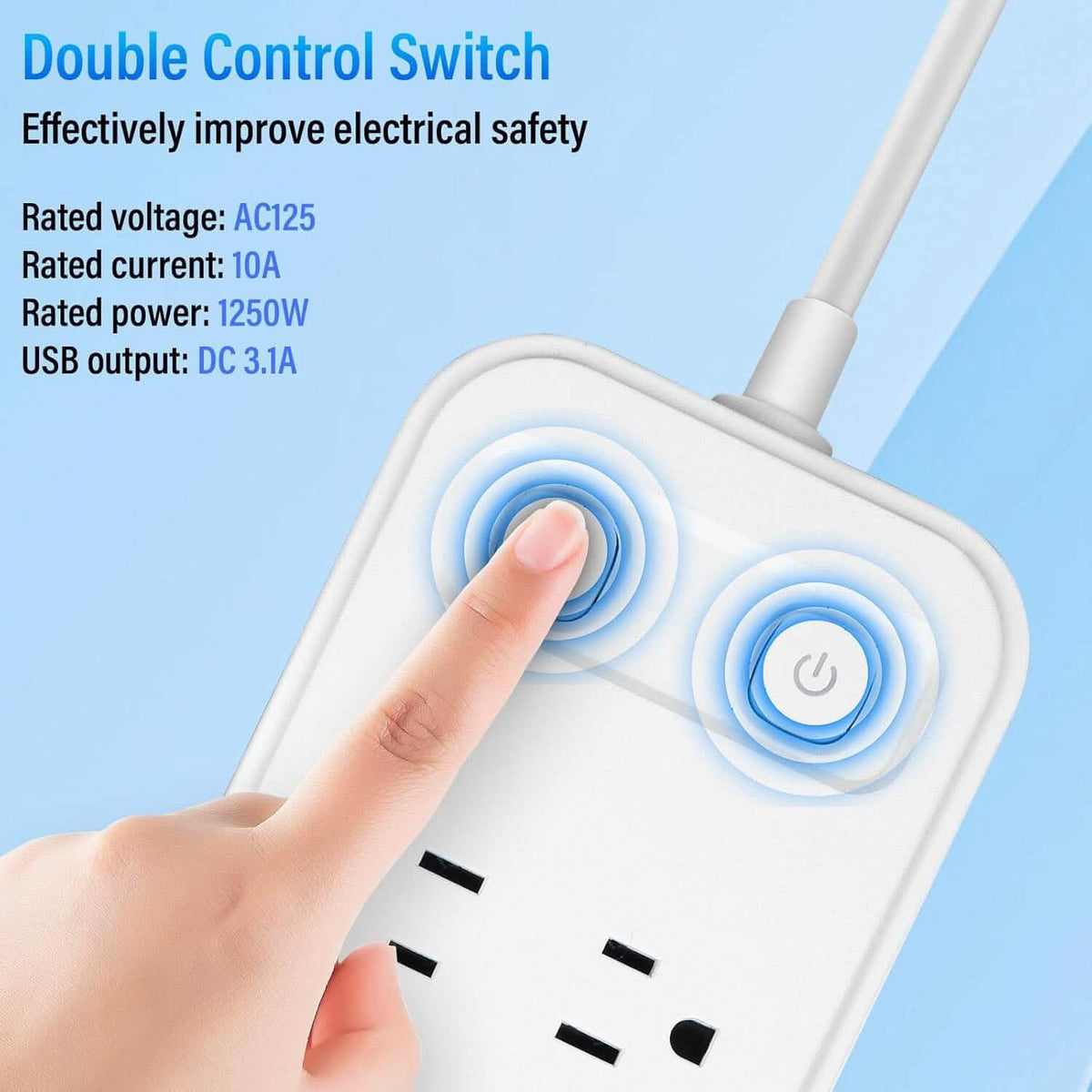 Power Strip with Surge Protector Extension Cord - A-1 Thread Vault