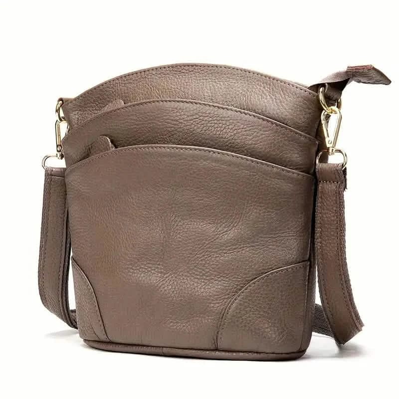 Premium Genuine Cowhide Leather Crossbody Bag - A-1 Thread Vault