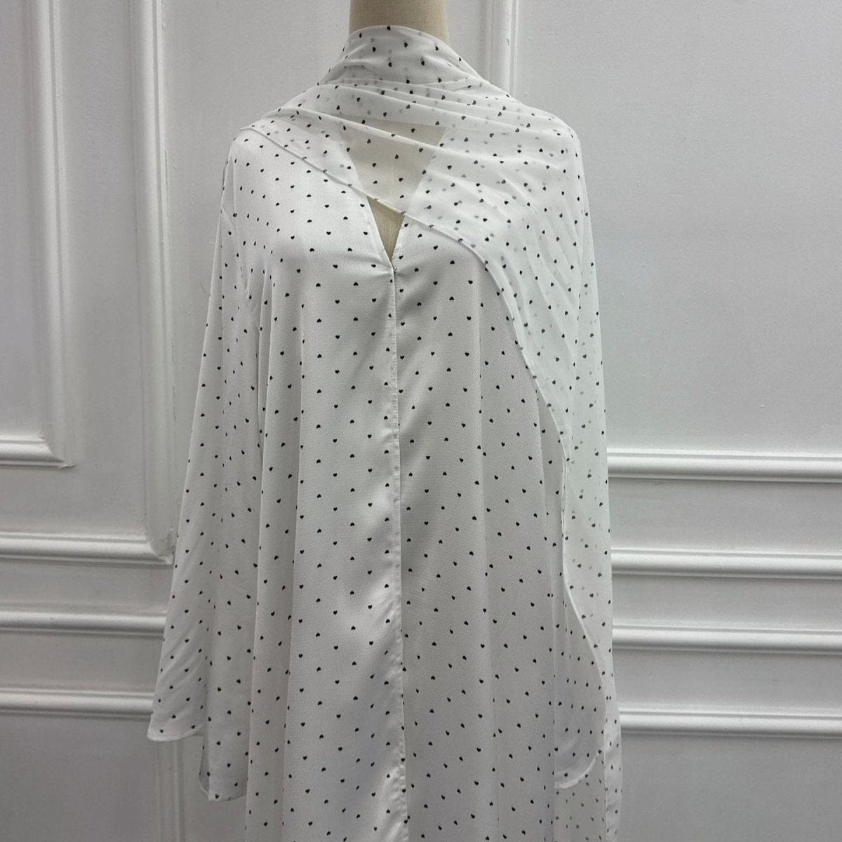 Printed Double-Layer Open Abaya & Hijab Set(MOA324) - A-1 Thread Vault