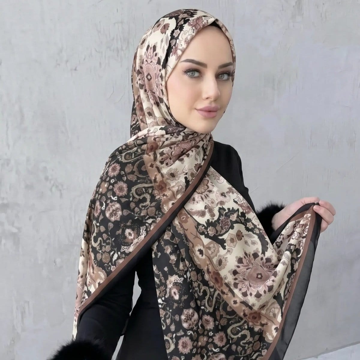Printed Hijab Scarf(MH239) - A-1 Thread Vault