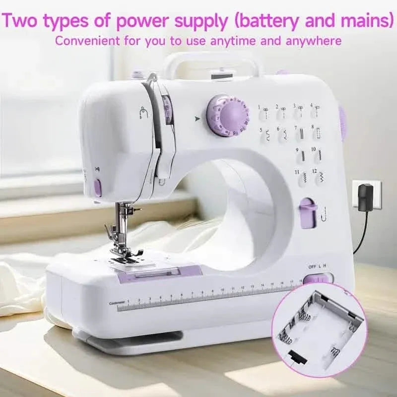 Pro Portable Electric Sewing Machine – 12 Stitches, Adjustable Speed, Multifunctional - A-1 Thread Vault