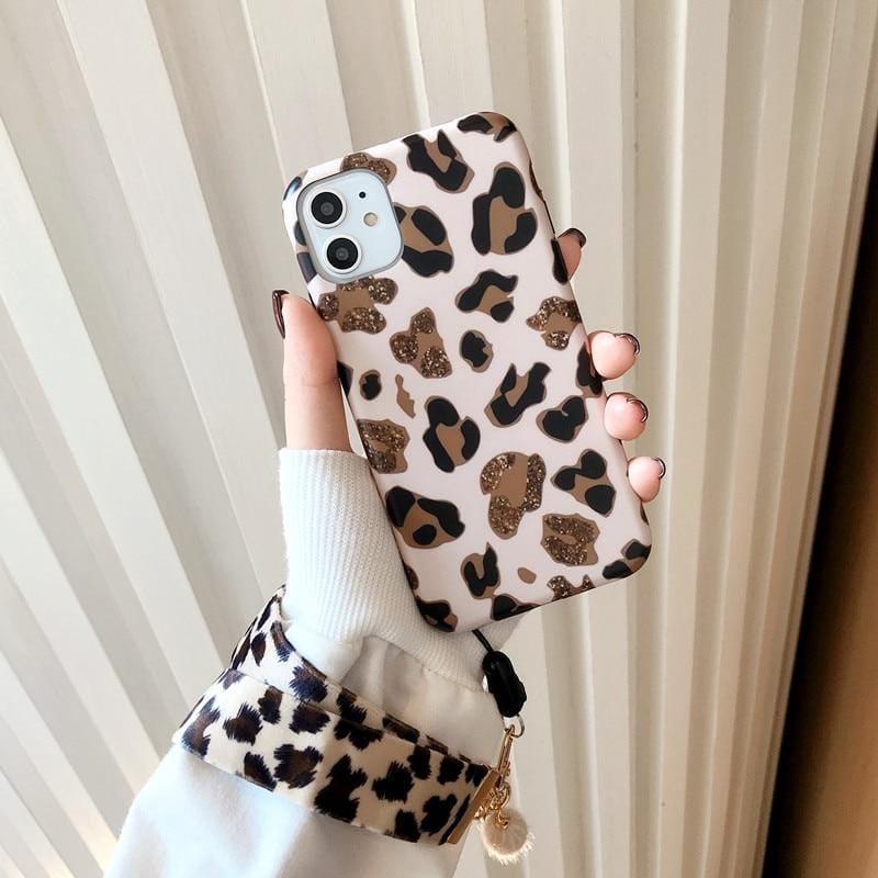 Leopard Print Lanyard iPhone Case - A-1 Thread Vault