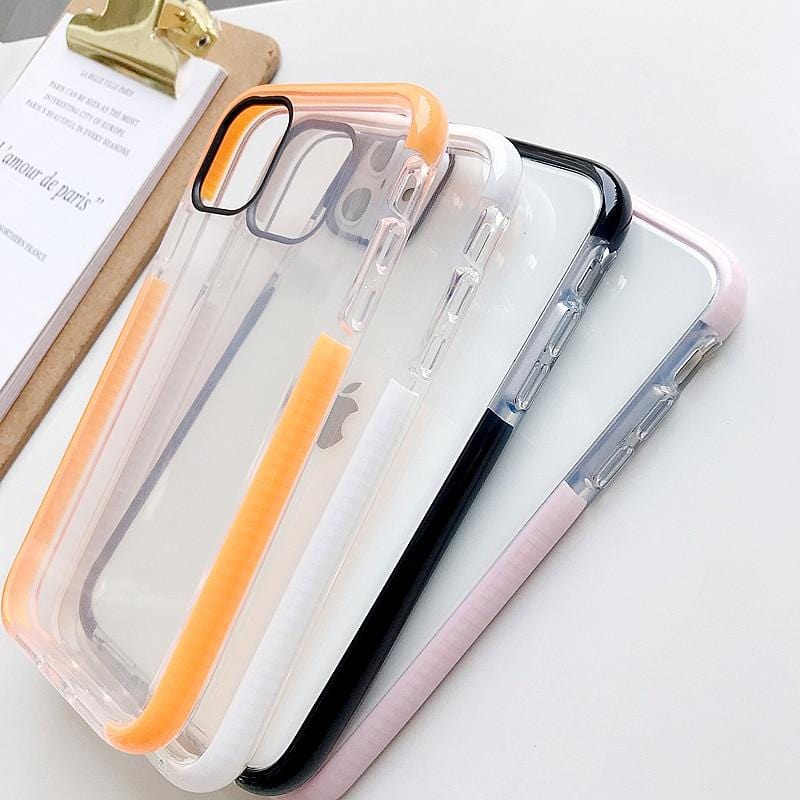 Solid Color Clear Shockproof iPhone Case - A-1 Thread Vault